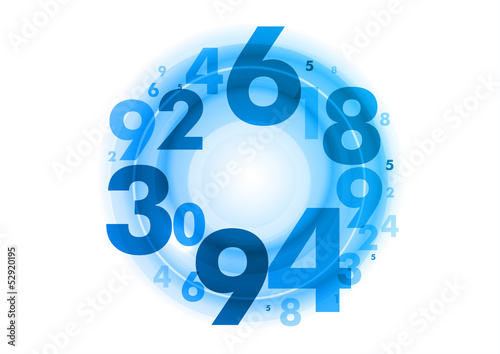 blue numbers