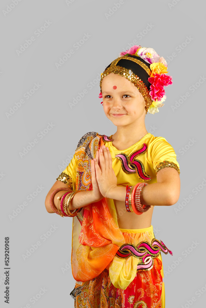 Indian girl (dancer) in inviting posture