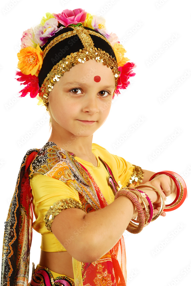 Indian girl performing dance