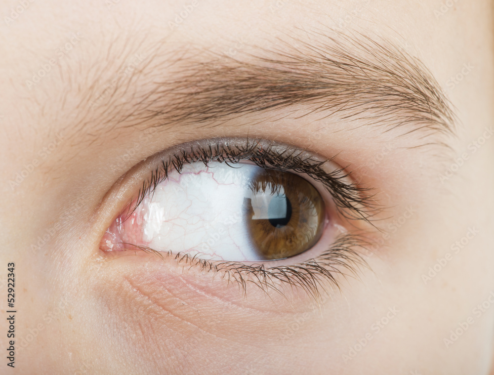 Naklejka premium Human eye looking to the right