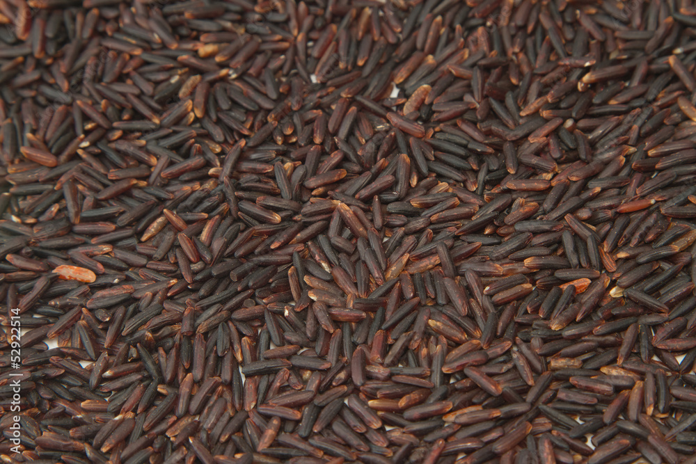 Black jasmine rice (Rice berry) ,food background Black jasmine rice (Rice berry) ,food background