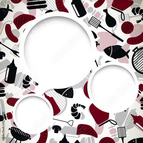 Vector Illustration of a Barbecue Grill Background