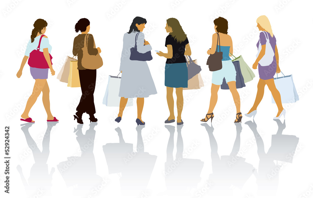 Fototapeta premium Shopping women