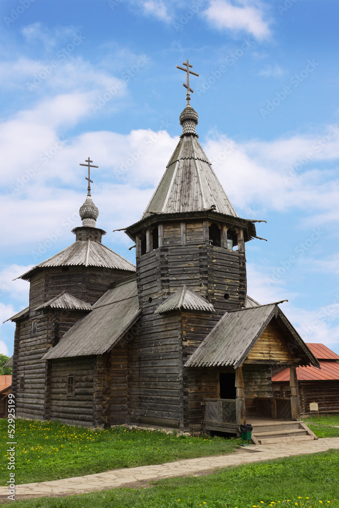 The wooden church in Suzdal museum, Russia