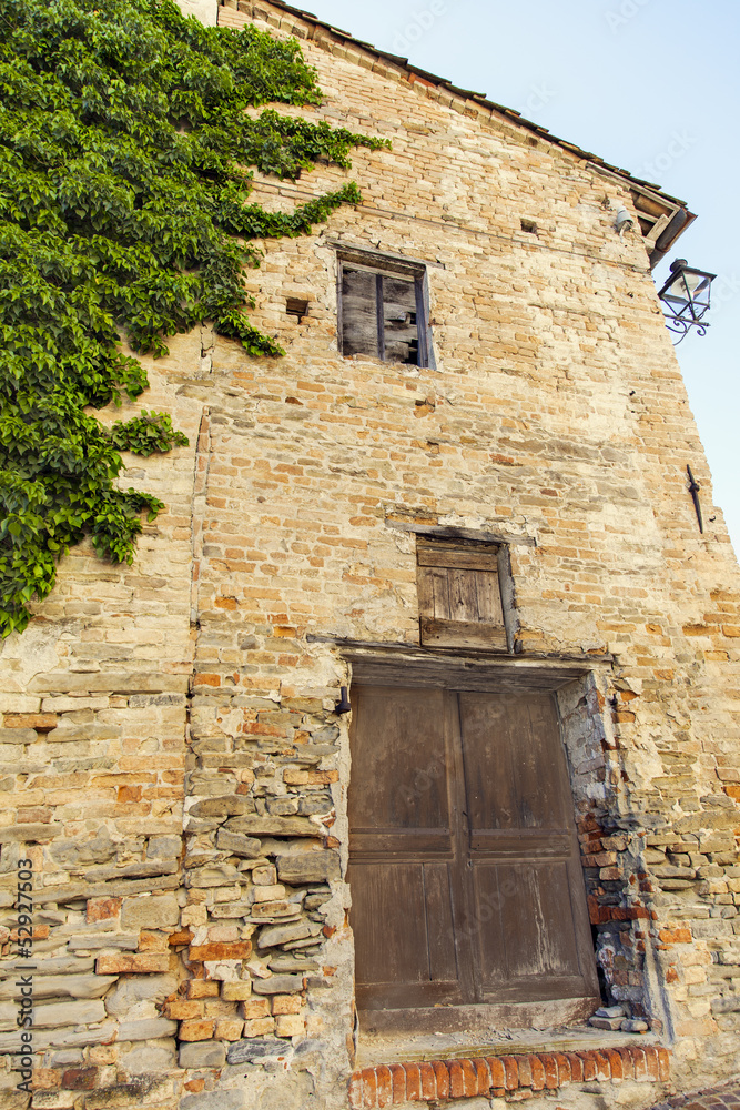 Monferrato old village view color image