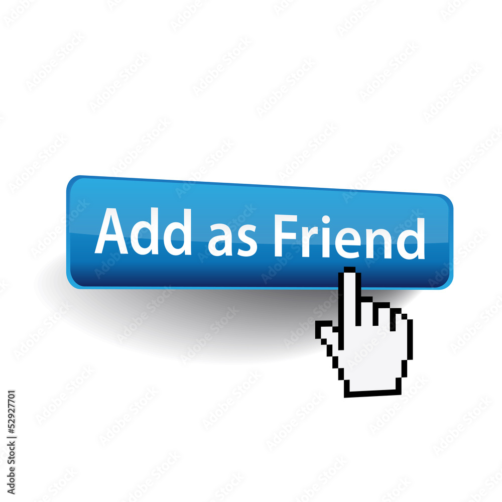 Clicked Add Friend Button Illustration for Social Media Clicked Add Friend Button Illustration for Social Media