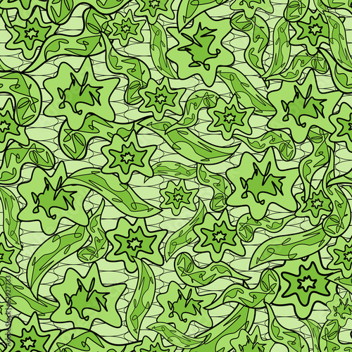 Abstract herbal camouflage pattern