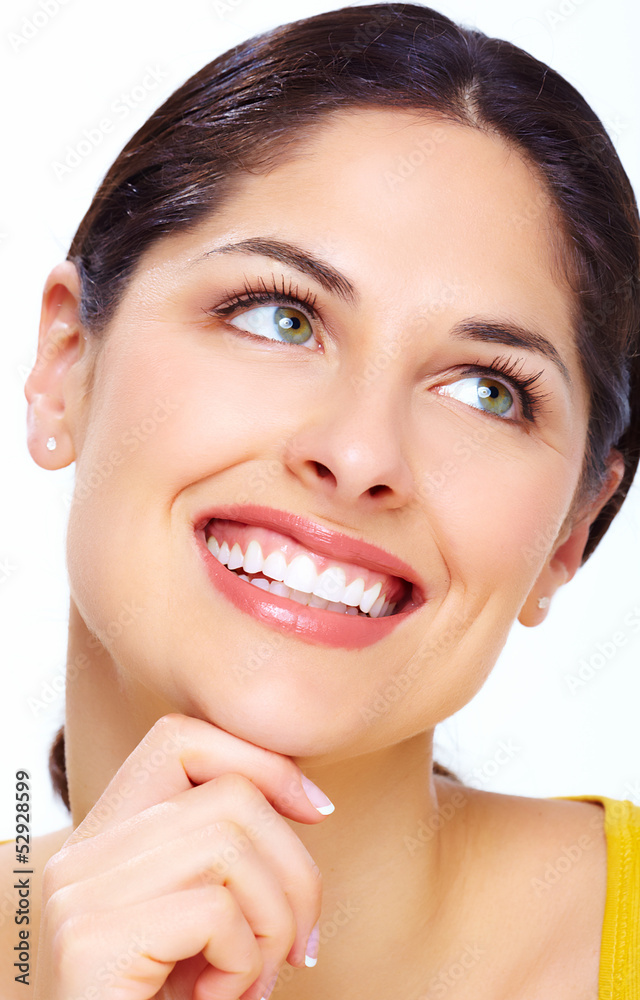 Obraz premium Beautiful young woman face.