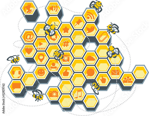 Social Media Bee Hive
