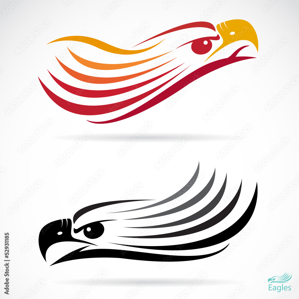 Fototapeta premium Head of an eagle in the form of the stylized tattoo