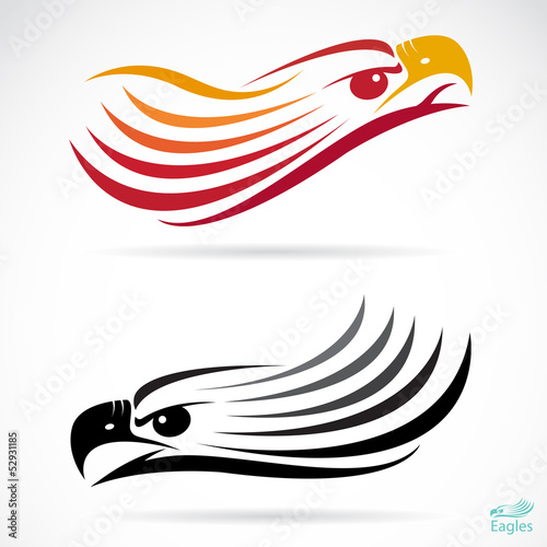 Head of an eagle in the form of the stylized tattoo