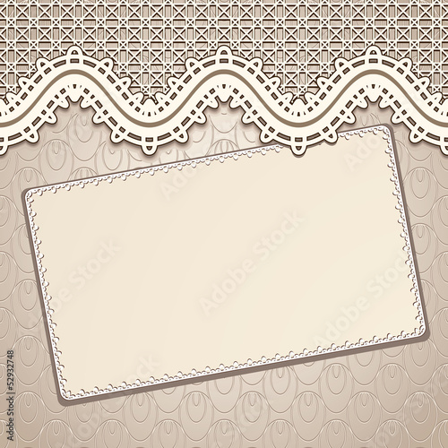Old lace background, vintage invitation design