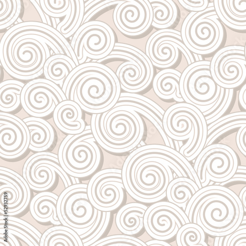 Abstract swirls, vintage seamless pattern