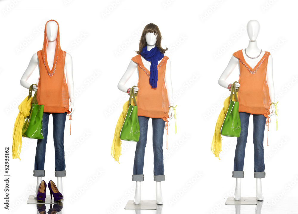 female colorful dress with bag ,scarf, Jewelry, bracelet, shoes