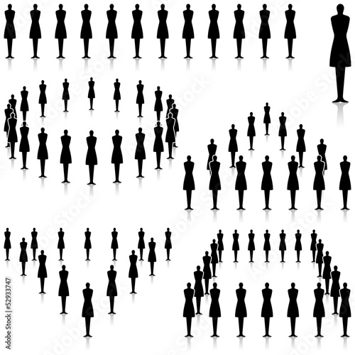 人物シルエット（女性）