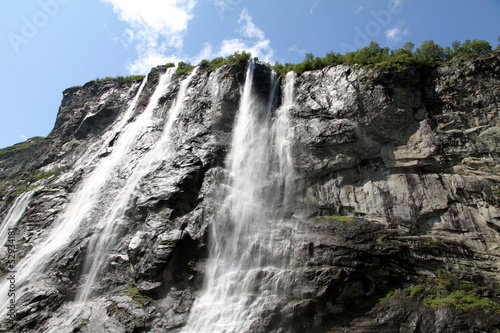 Fototapeta Naklejka Na Ścianę i Meble -  The seven sisters waterfall, Geiranger Fjord, Hellesylt Norway