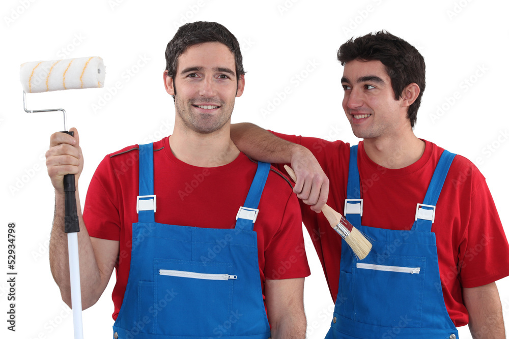 Two decorators dressed exactly the same Two decorators dressed exactly the same