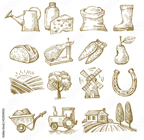 hand draw village