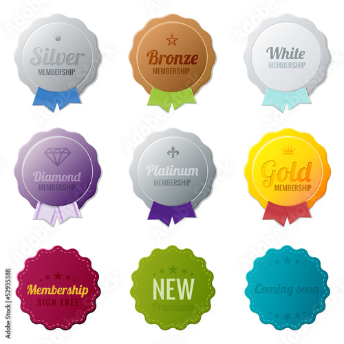 Vintage Labels membership template collection