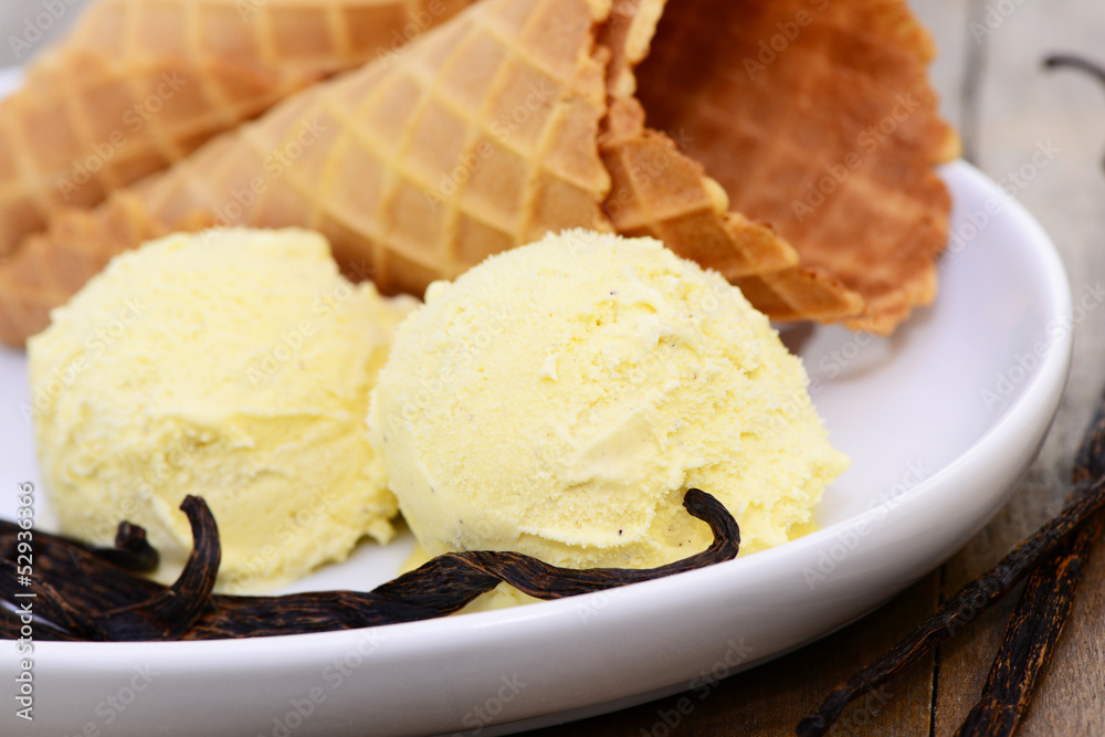 Eis, Waffel
