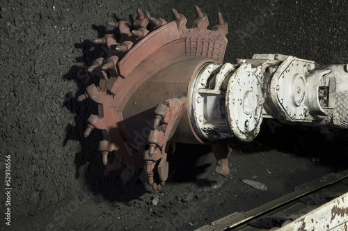 Fototapeta Coal extraction: Coal mine excavator