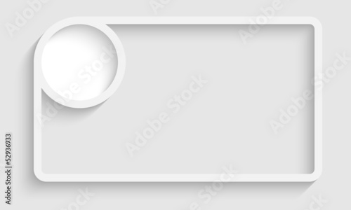 text frame with white circle
