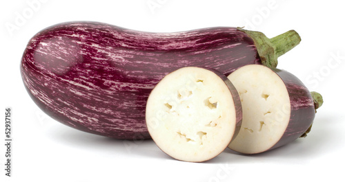 Wallpaper Mural Two purple eggplants isolated on white Torontodigital.ca