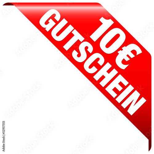Banner "10 Euro Gutschein" rot