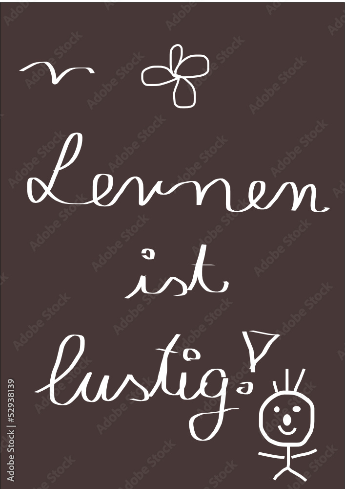 Lernen ist lustig Stock Vector | Adobe Stock