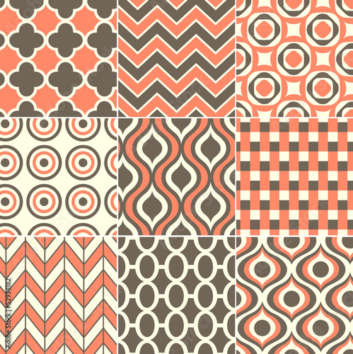 seamless retro pattern print