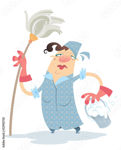 Slika na platnu Cleaning woman