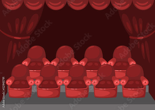 illustration of isolated cinema auditorium vector