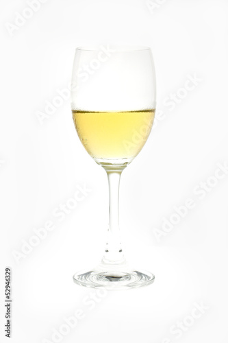 Whitewine glass isolated on white
