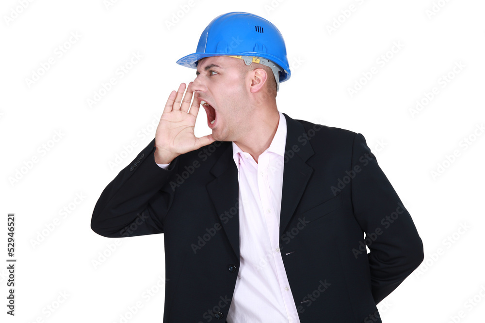 Businessman in a hardhat Businessman in a hardhat