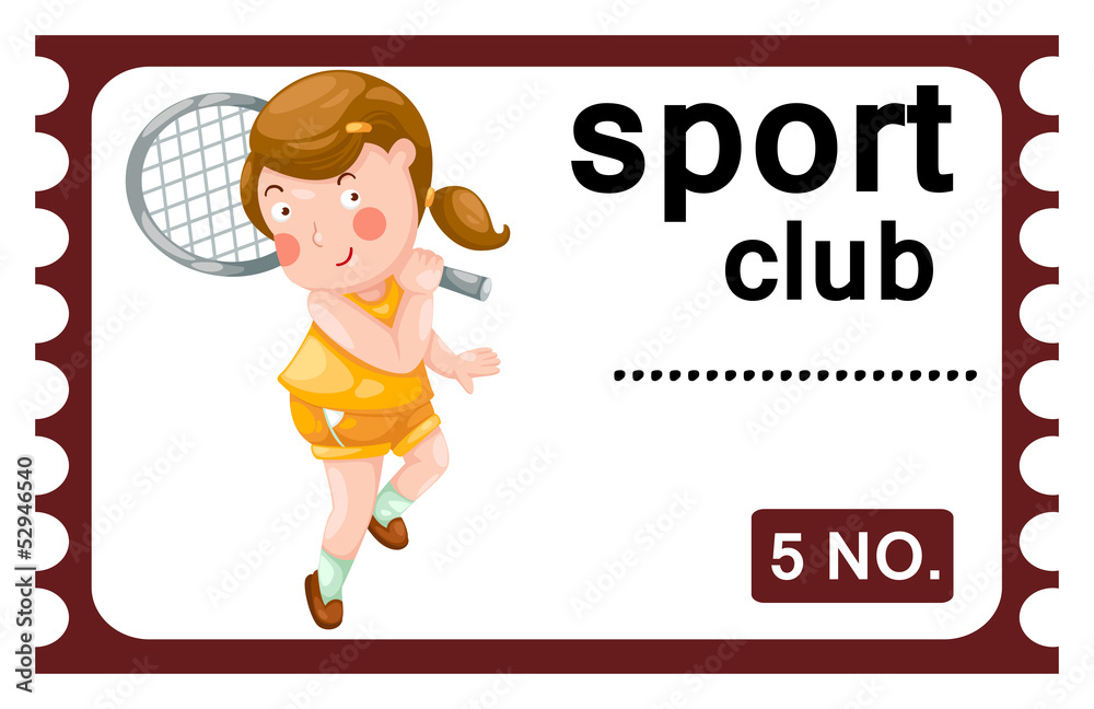 illustration of isolated ticket sport club vector illustration of isolated ticket sport club vector