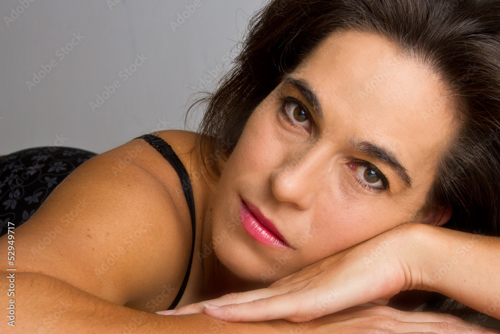 Closeup of woman on bed Closeup of woman on bed