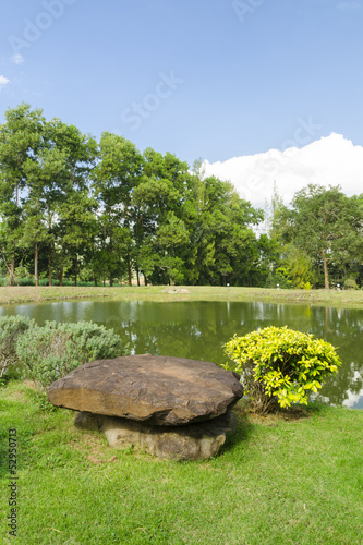 Beautiful classical garden fish pond