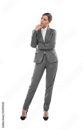 Business woman thinking
