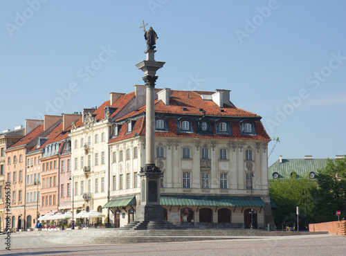 King Sigismund column (erected in 1644) on castle square, in ol