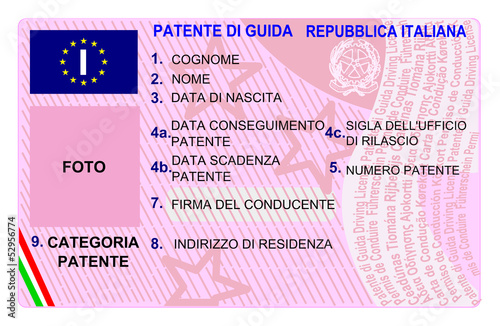 Patente di guida europea - Patente elettronica photo