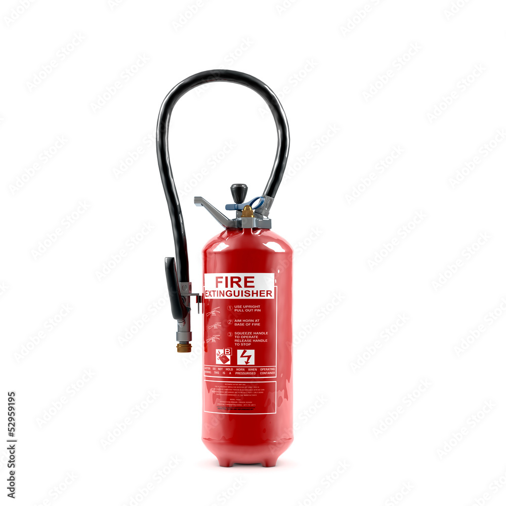 Extinguisher on white Extinguisher on white