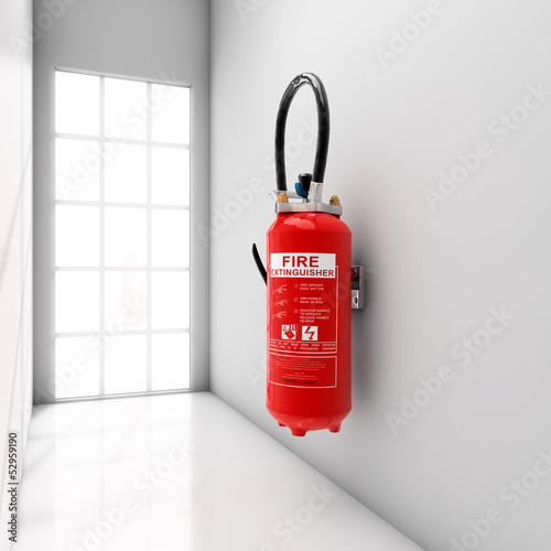 Wallpaper Mural Extinguisher on corridor Torontodigital.ca