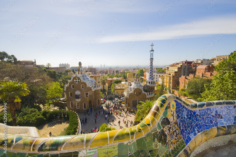 Obraz premium Gaudì's Parc Guell in Barcelona