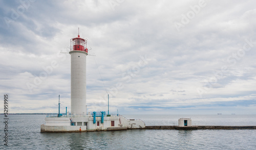 Operating lighthouse. Odessa. Ukraine. Black sea