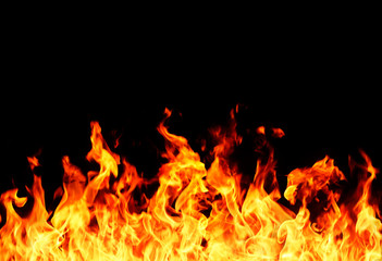 Acrylglasbilder Themen Glühender Flammenrahmen in der Dunkelheit  © siro46