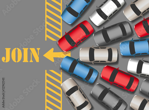 Cars traffic jam to join web site