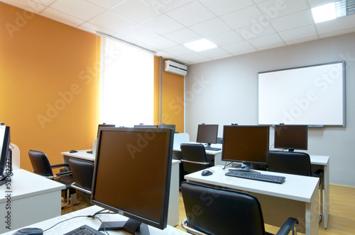 computer classroom interior