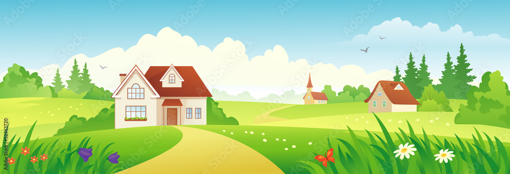 Summer village banner Summer village banner