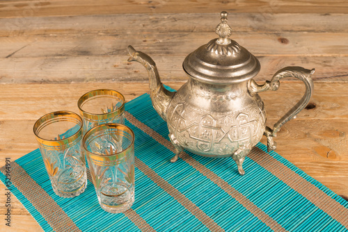 Moroccan tea pot photo