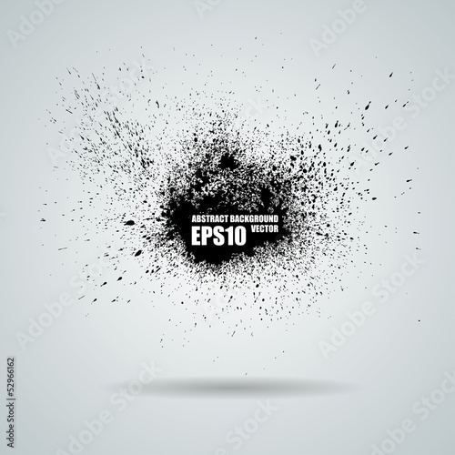 Vector grunge banner with ink splashes